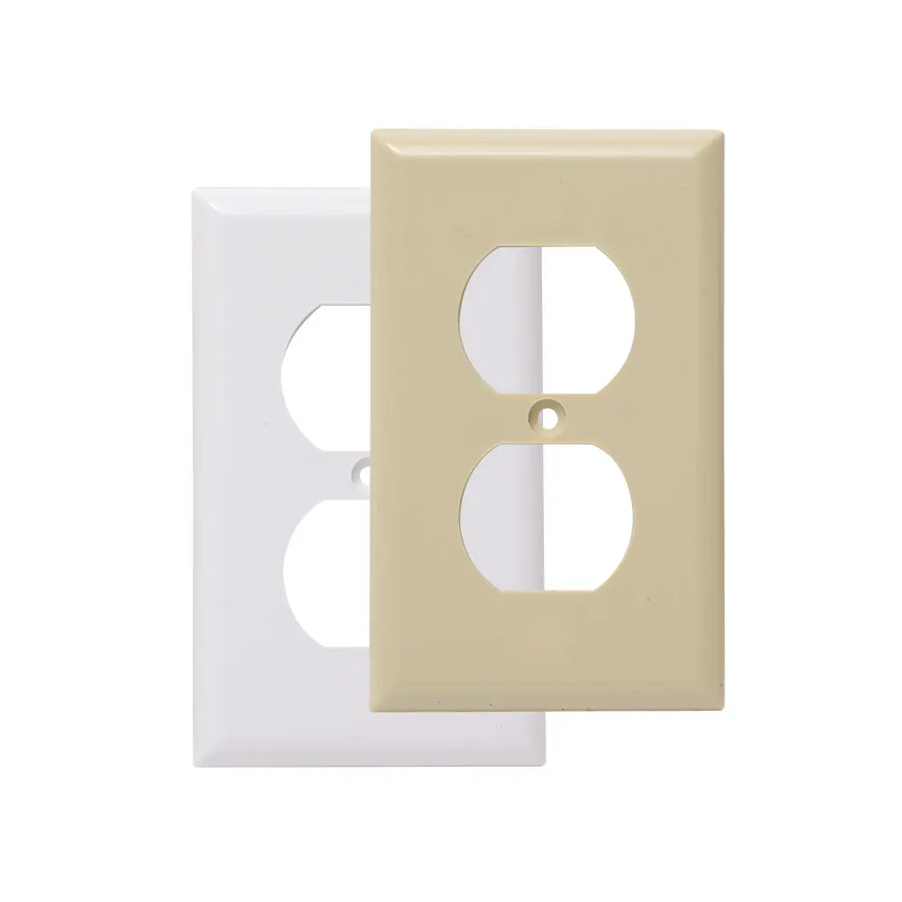 PLACA TOMA DOBLE BAQUELITA #2132V EAGLE BEIGE