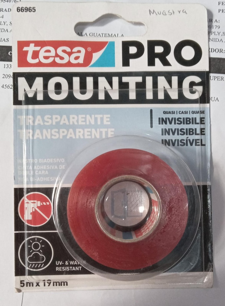 CINTA MOUNTING DOBLE CARA 5m * 19mm ROJO