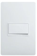 PLACA SENCILLA CON DADO LINEA LUZICA  MARCA Bticino SW101161