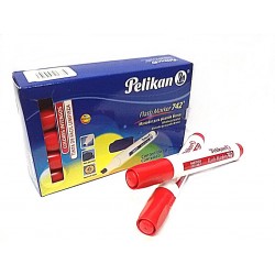 MARCADOR PELIKAN 742 PIZARRON BISELADO ROJO
