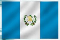 BANDERA DE GUATEMALA CON ESCUDO ESTAMPADO DE 2 * 3.10 MTS.