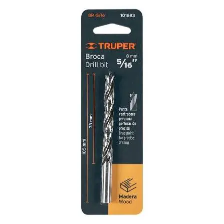 BROCA PARA MADERA 5/16", TRUPER  101693