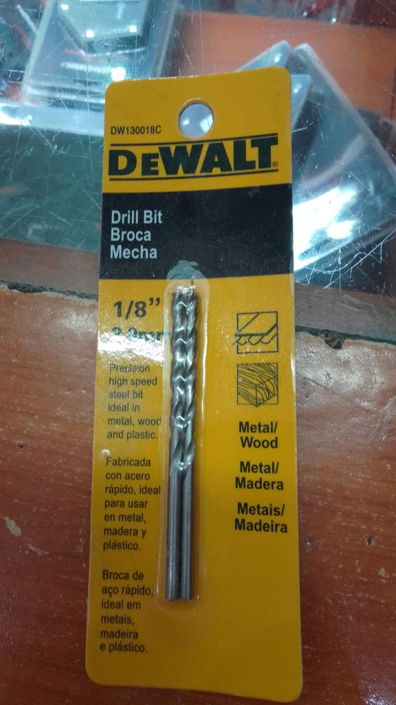 BROCA PARA METAL 1/8  DE WALT