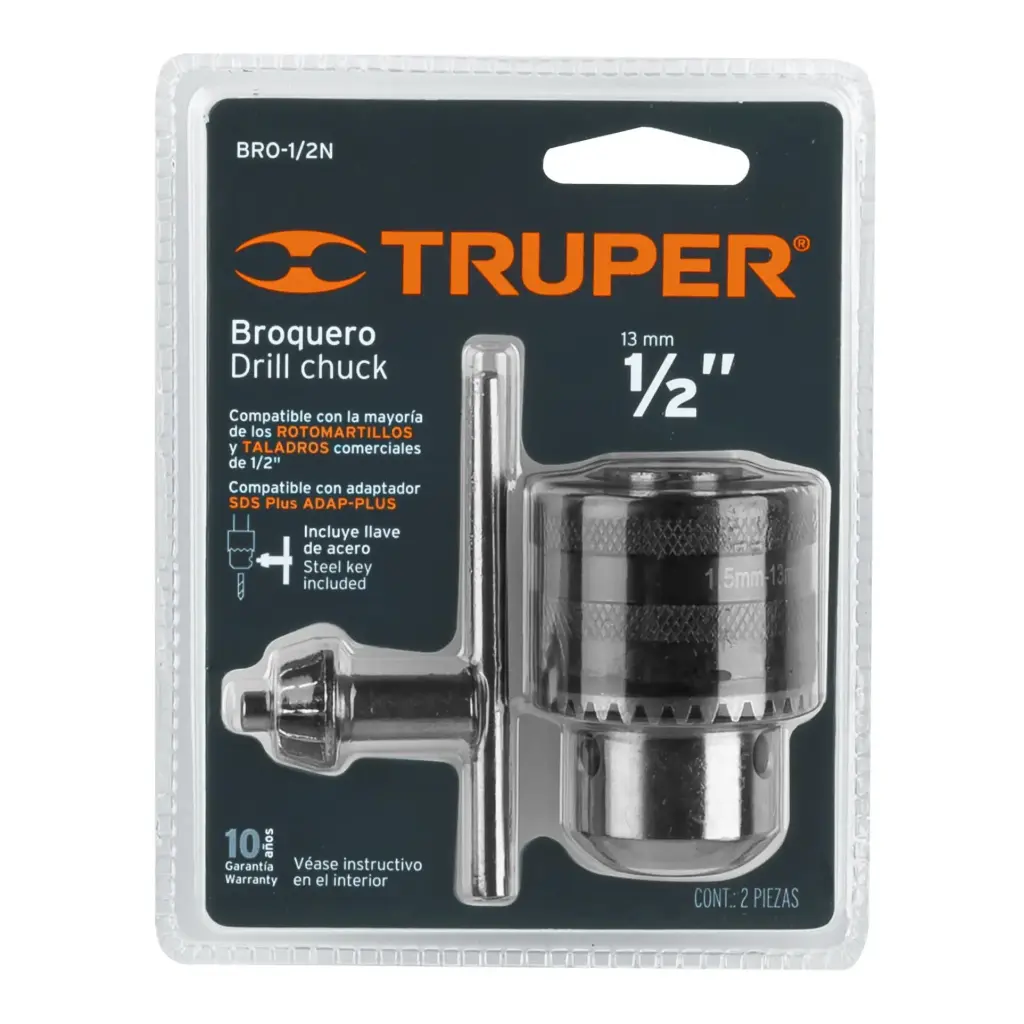 BROQUERO DE 1/2 PLG. CON LLAVE TRUPER 16478