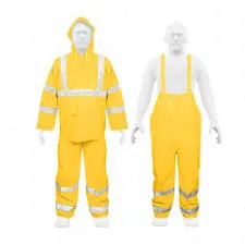 CONJUNTO IMPERMEABLE C/REFLEJANTE, AMARILLO, TALLA G, PVC