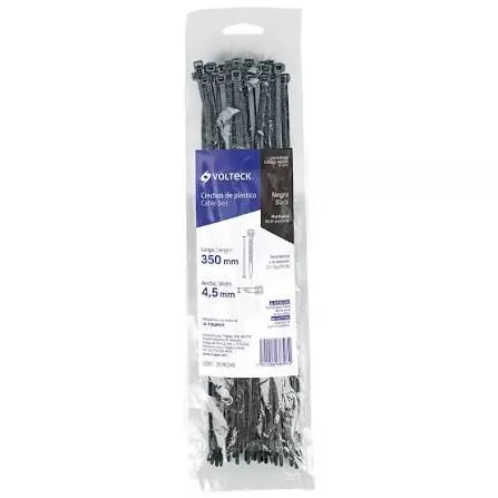 CINCHO NEGRO PARA SUJETAR 20 PULGADAS (PAQUETE DE 25 UNIDADES)