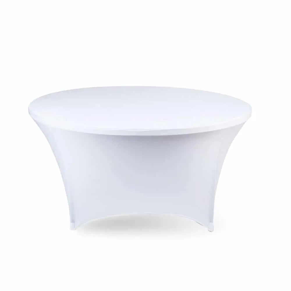 MANTEL SPANDEX REDONDO  1.52 MTS COLOR BLANCO
