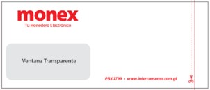 BOLSAS PLÁSTICAS PARA TARJETAS MONEX