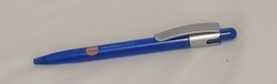 Lapicero azul con logo naranja
