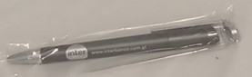 Lapicero gris con logo gris Caja/50