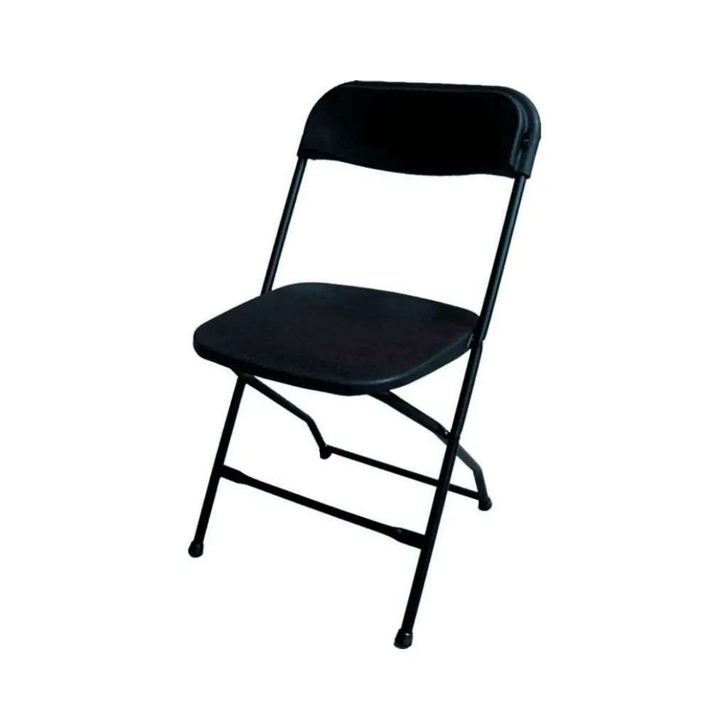 SILLA PLEGABLE NEGRA DVSUPPLY