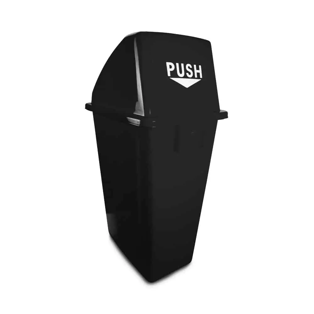 BOTE DE BASURA PARA RECICLAJE ZE-60X NEGRO 60 LTR.