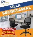 SILLA SECRETARIAL CON BRAZOS NEGRA