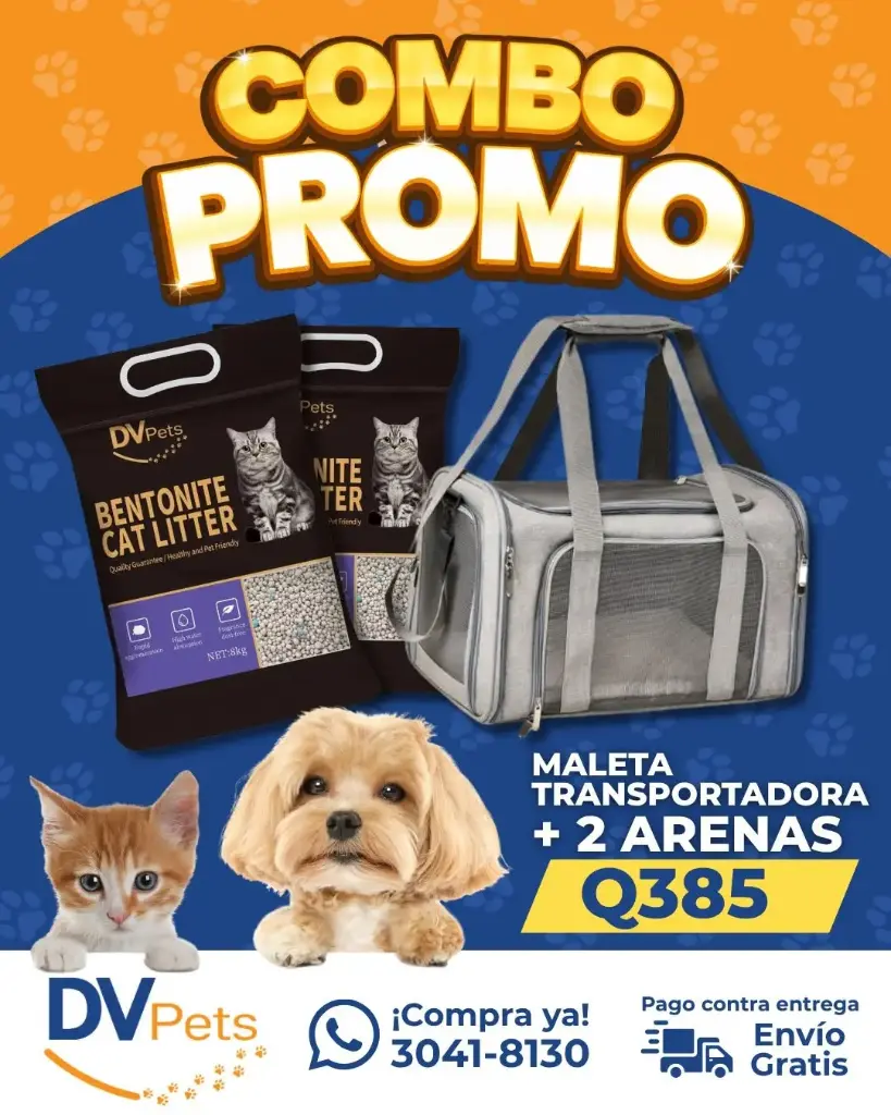 MALETA VIAJERA + DOS BOLSAS DE ARENA PARA GATO GRATIS