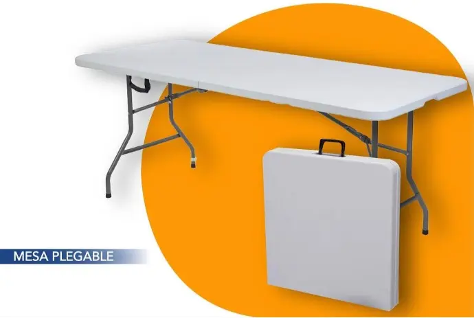 COMBO 2 MESA PLEGABLES BLANCAS